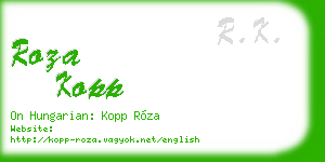 roza kopp business card