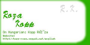 roza kopp business card